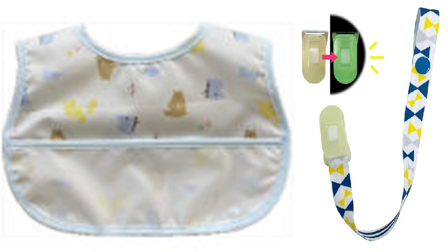 B賞離乳食エプロン&おしゃぶりホルダー